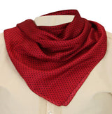 Premium Silk Polka Dot Neckerchief - Red