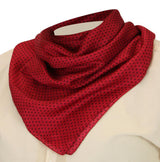 Premium Silk Polka Dot Neckerchief - Red