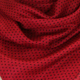 Premium Silk Polka Dot Neckerchief - Red
