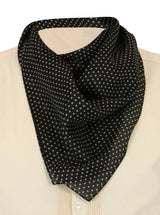 Premium Silk Polka Dot Neckerchief - Black