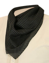 Premium Silk Polka Dot Neckerchief - Black