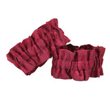 Satin Sleeve Garters - Black Cherry (One Pair)