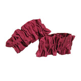 Burgundy Satin Sleeve Garters (One Pair)