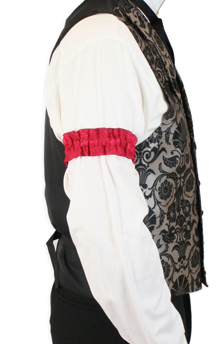 Satin Sleeve Garters - Red Duncan (One Pair)