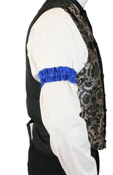 Satin Sleeve Garters - Blue Tahoe (One Pair)