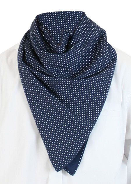 Cotton Neckerchief - Navy Dot