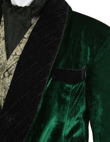 Vintage Smoking Robe - Green Velvet