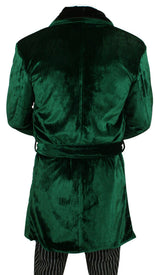 Vintage Smoking Robe - Green Velvet