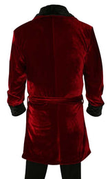 Vintage Smoking Robe - Red Velvet