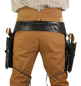 Western Gun Belt & Holster (.44/.45 cal) - Black Tooled