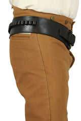 Western Gun Belt & Holster (.44/.45 cal) - Long Barrel - Black