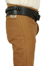 Western Gun Belt & Holster (.44/.45 cal) LH Draw  - Long Barrel - Plain Brown