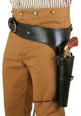 Western Gun Belt & Holster (.38/.357 cal) - Long Barrel - Brown