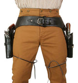 (.44/.45 cal) Western Gun Belt and Holster - Double - Plain Brown Leather
