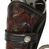 Western Holster - LH Draw - Two-Tone Brown Tooled Leather