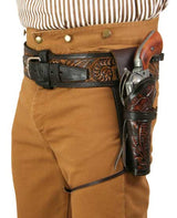 Western Holster - LH Draw - Two-Tone Brown Tooled Leather