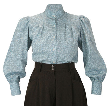 Wichita Blouse - Blue Leaf