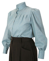 Wichita Blouse - Blue Leaf