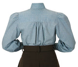 Wichita Blouse - Blue Leaf