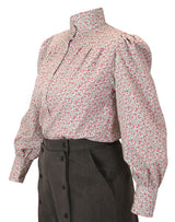 Somerset Blouse - Gray Floral