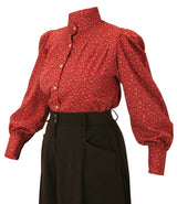 Somerset Blouse - Red Calico