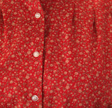 Somerset Blouse - Red Calico