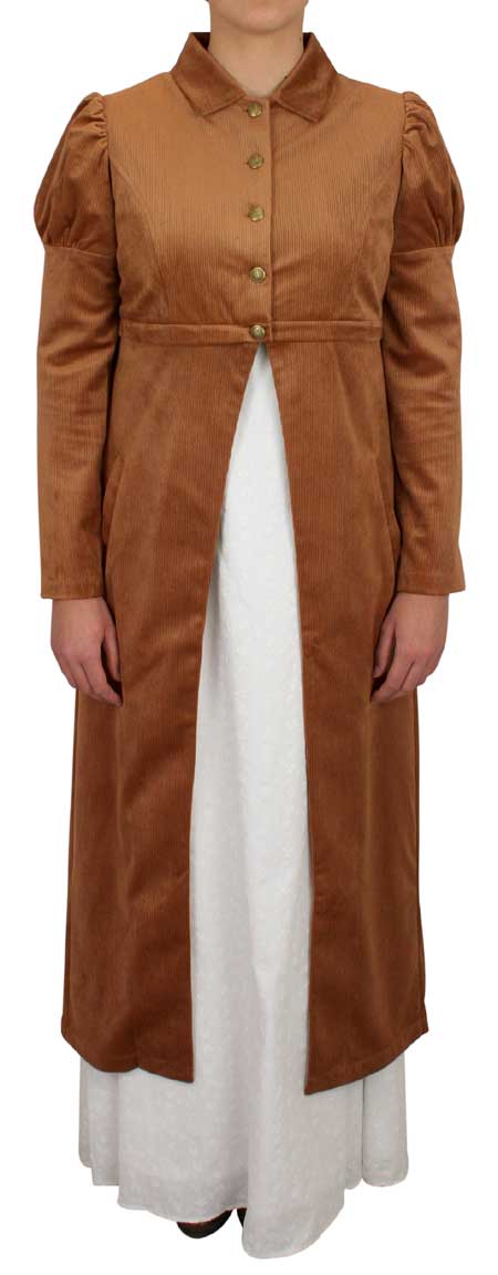 Regency Spencer Coat - Brown Corduroy