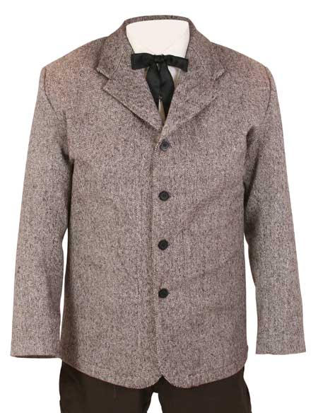 Ridgely Tweed Sack Coat - Brown