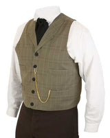 Upton Vest - Taupe Plaid