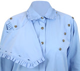 Josie Bib Blouse - Blue