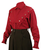 Josie Bib Blouse - Red Check