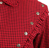 Josie Bib Blouse - Red Check