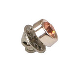 Silver Band Tie Tack - Champagne