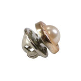 Gold Textured Tie Tack - Pearl