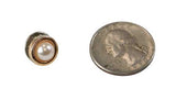 Gold Textured Tie Tack - Pearl