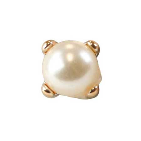 Pearl Tie Tack - Gold