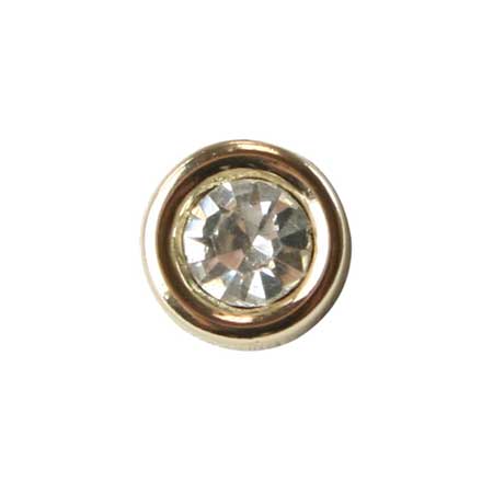 Gold Band Tie Tack - Diamond