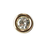 Gold Band Tie Tack - Diamond