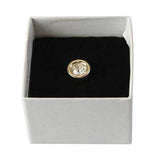 Gold Band Tie Tack - Diamond