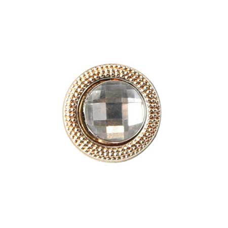 Gold Textured Tie Tack - Diamond