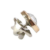 Gold Textured Tie Tack - Diamond