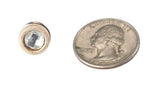Gold Textured Tie Tack - Diamond