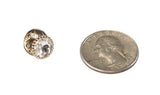 Gold Beaded Tie Tack - Diamond