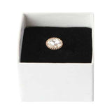 Gold Beaded Tie Tack - Diamond
