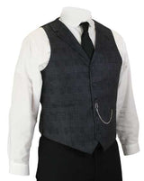 Doyle Vest - Charcoal Plaid