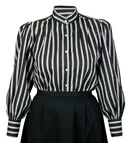 Ballard Blouse - Black Stripe