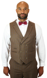 Woodsboro Three-Piece Plaid Suit - Taupe