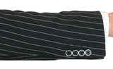Bullock Three-Piece Striped Suit - Black