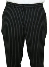 Bullock Three-Piece Striped Suit - Black