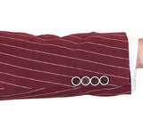 Bullock Striped Suit - Burgundy